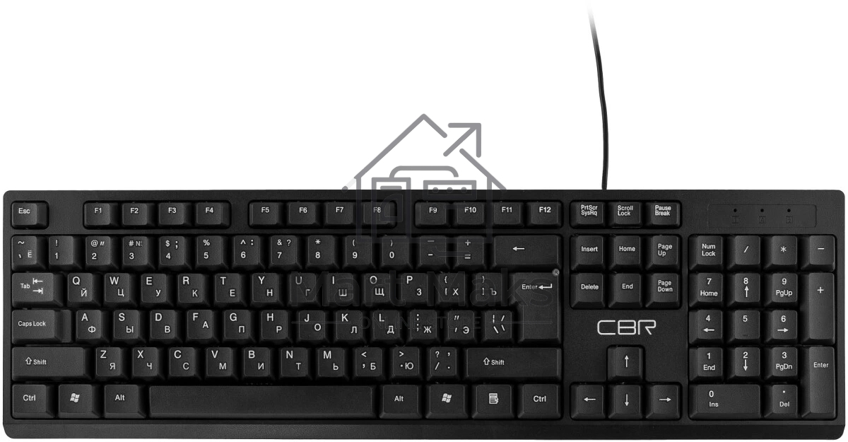Клавиатура проводная CBR KB 101 USB 104 кл., офисн., 1,5 м