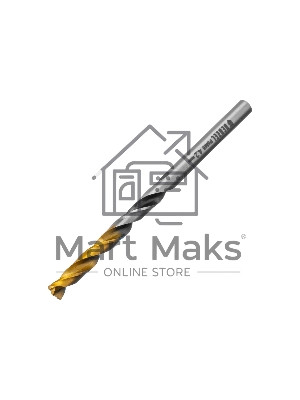 Сверло спиральное по металлу Denzel 4,2 x 75мм, Р6М5, Golden Tip, многогранная заточка