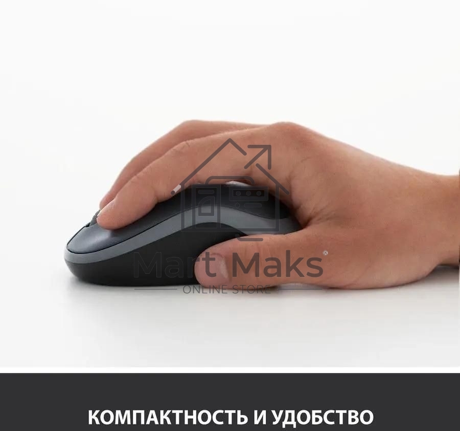 Мышь беспроводная Logitech M185, красный, 1000 dpi, радиоканал, USB, кнопки - 3