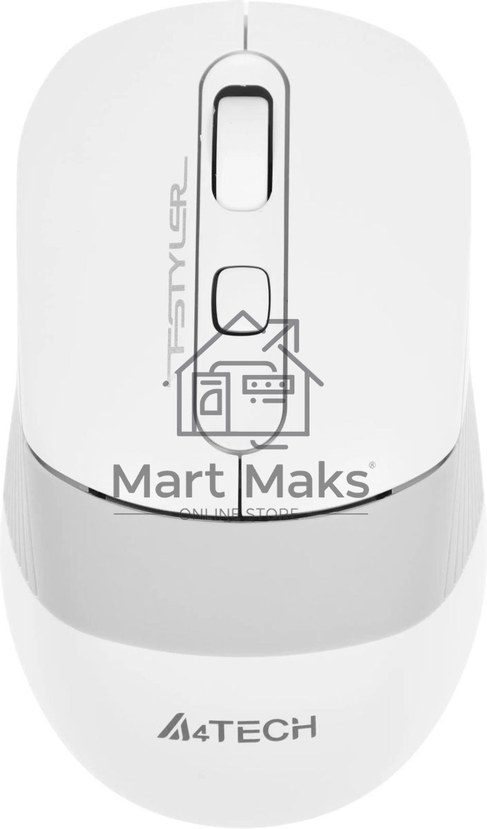 Мышь беспроводная A4Tech Fstyler FG10S белый/серый, 2000 dpi, радиоканал, USB, кнопки - 4 Мышь беспроводная A4Tech Fstyler FG10S белый/серый, 2000 dpi, радиоканал, USB, кнопки - 4