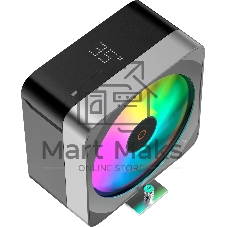 Кулер для процессора CPU Cooler Ocypus Delta A40 EX BK Digital (200W, 4-pin PWM, LED temp., 157mm, Al/Cu, 4x6mm, ARGB, 1x120mm, 60CFM, 31dBA, 1600RPM, S: 1851/1700/1200/115X, AM5/AM4, black)