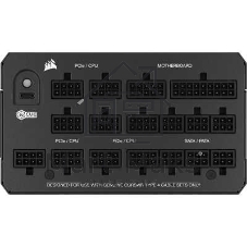 Блоки питания/ Power Supply Corsair HX1500i, Model RPS0132, 1500W 80+ Platinum (ATX, 3.1, PCIe 5.1, Full modular, 1x24(20+4)pin, 2x8-Pin to 12V-2x6 Cable, 3x4+4-pin CPU +12V (EPS), 6x4-pin Molex, 4x6+2-pin PCIe, 8xSATA3, 1xUSB Type-C, Active, 140x140mm, 150x200x86mm, APFC, Power cable-EU, black)