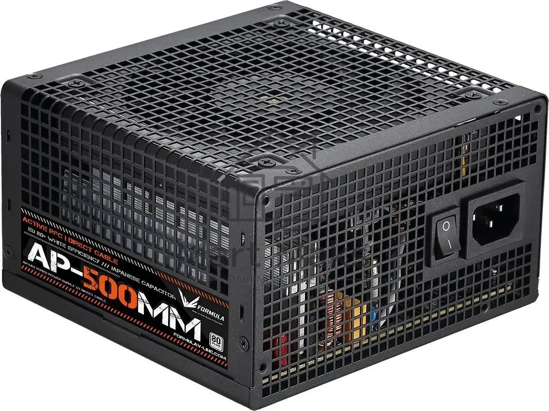 Блок питания Aerocool / Formula ATX 500W AP-500ММ 80 PLUS WHITE (20+4pin) APFC 120mm fan 6xSATA RTL