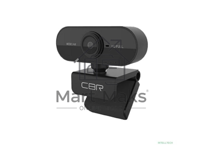 Веб-камера CBR CW 852HD Black с матрицей 1,3 МП, разрешение видео 1280х720, USB 2.0, встроенный микрофон с шумоподавлением, фикс.фокус, крепление на мониторе, длина кабеля 1,5 м, черный