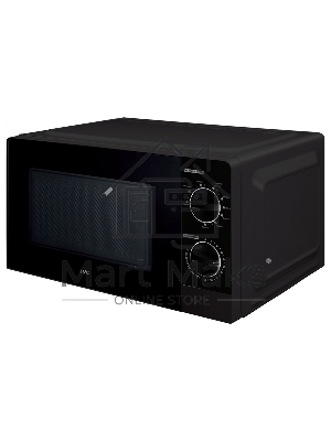 Микроволновая печь JVC JK-MW213MG черный, 20 л, 700 Вт, переключатели - поворотный механизм