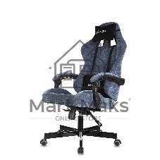 Кресло игровое Knight Terminator синий Light-27, крестов. металл