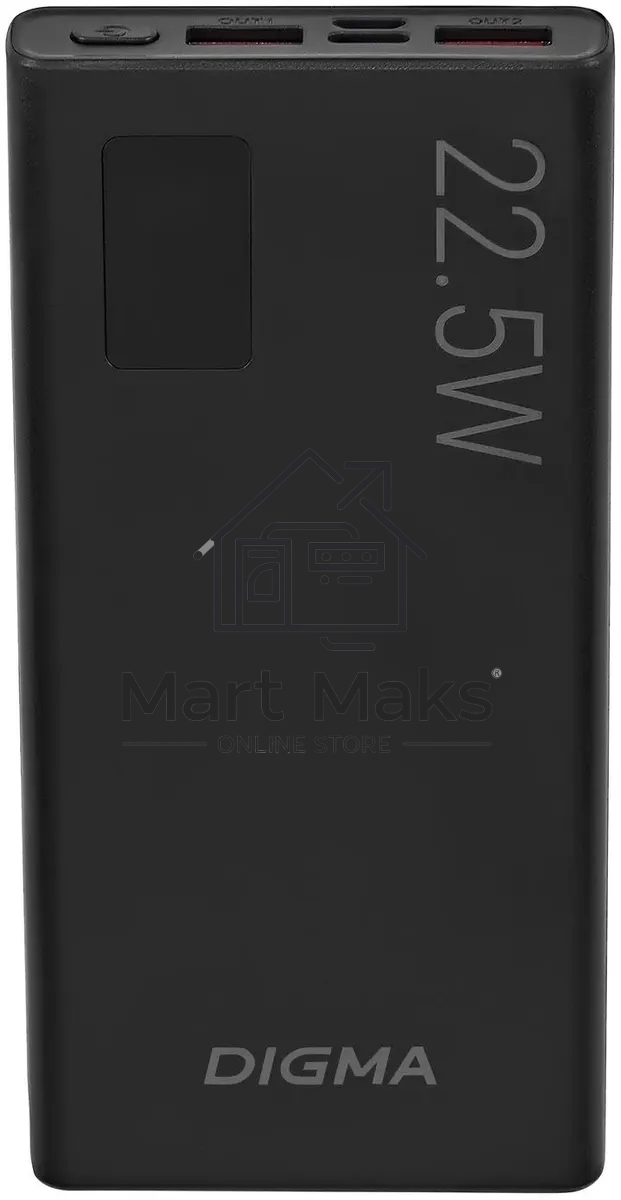 Портативный аккумулятор Digma DGPF10A 10000mAh QC3.0/PD3.0 22.5W 5A 2xUSB-A/USB-C черный