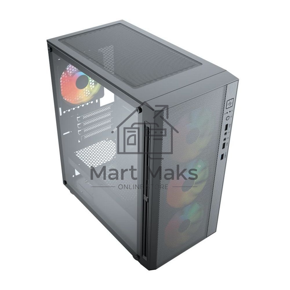 Компьютерный корпус ACD Citadel 104 ATX, черный, USB3.0*1+USB2.0*2+HD audio,3*12cm F1 ARGB fans at front(Slave fans),1*12cm F1 ARGB fan at rear (Master fan)