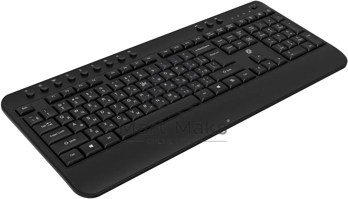Клавиатура Оклик K257W черный USB беспроводная Multimedia (подставка для запястий) (2070286)