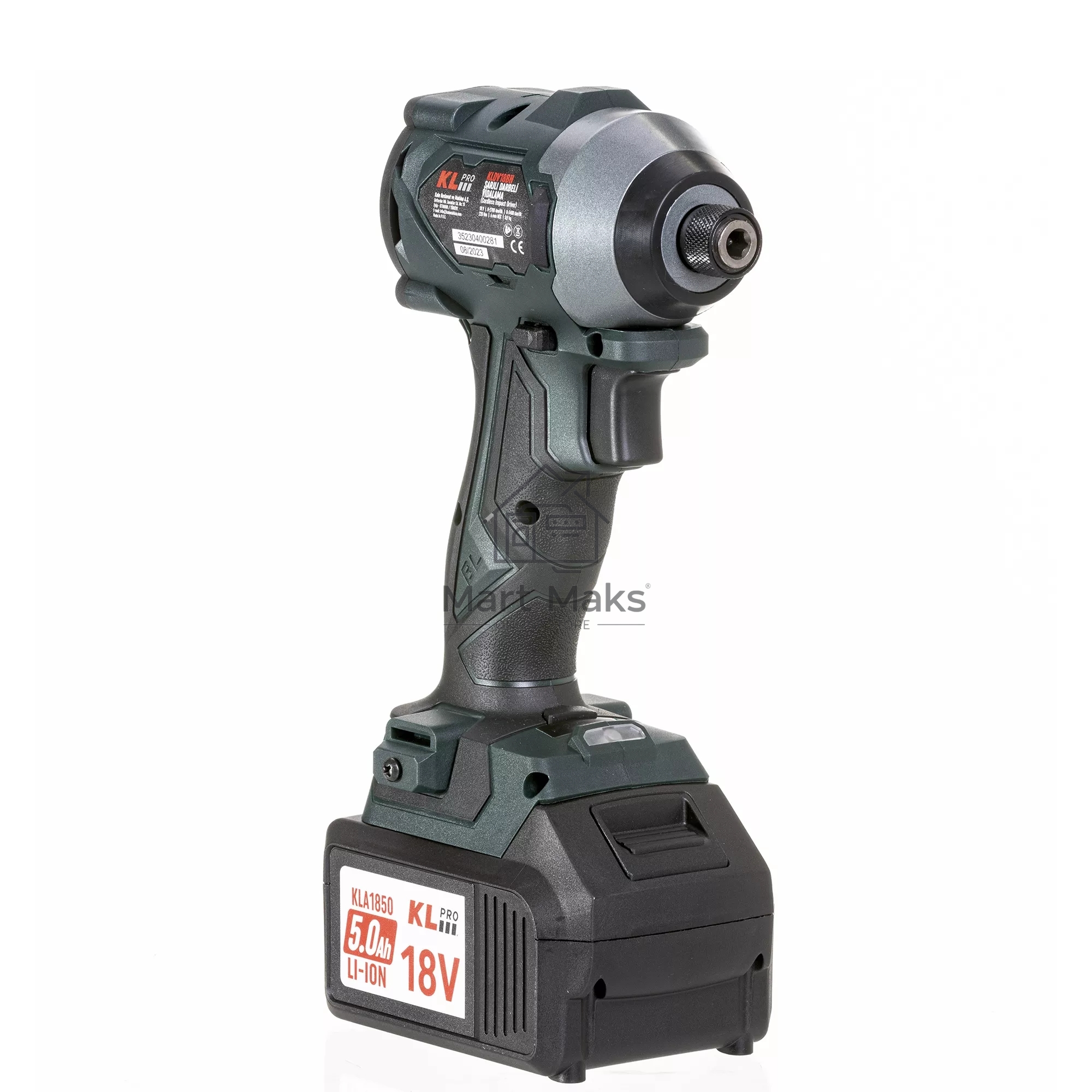 Профессиональный бесщеточный винтоверт аккумуляторный KLPRO KLDV18BH-50 (18В, Li-ion-2шт, 5.0А·ч, 220Нм, 2 скорости, подсветка,З/У,в кейсе)