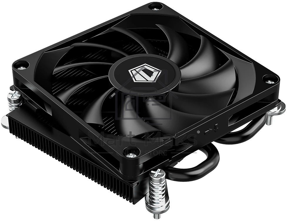 Кулер для процессора ID-COOLING IS-23i черный LGA1851/1700/1200/115X низкопрофильный высота 23мм (48шт/кор, TDP 45W, PWM, 2 тепл.трубки, медная база, FAN 80мм) BOX
