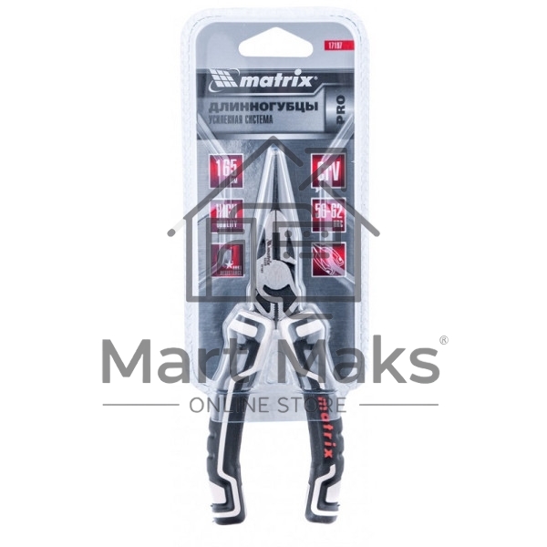 Длинногубцы Matrix прямые 165 мм усиленная система, PRO