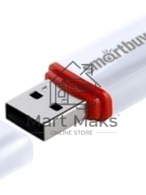 Флешка USB Smartbuy Crown white (SB4GbCRW-W), 4Gb, USB 2.0, R/W 15/5, белый/красный