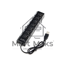 USB-концентратор Gembird UHB-U2P7-02, USB 2.0, USB 7 портов, USB/Адаптер: 5 В / 2 A
