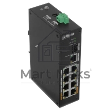Коммутатор Dahua DH-PFS3110-8ET-96, 8×100 Мбит/с + 2×1 Гбит/с, неуправляемый