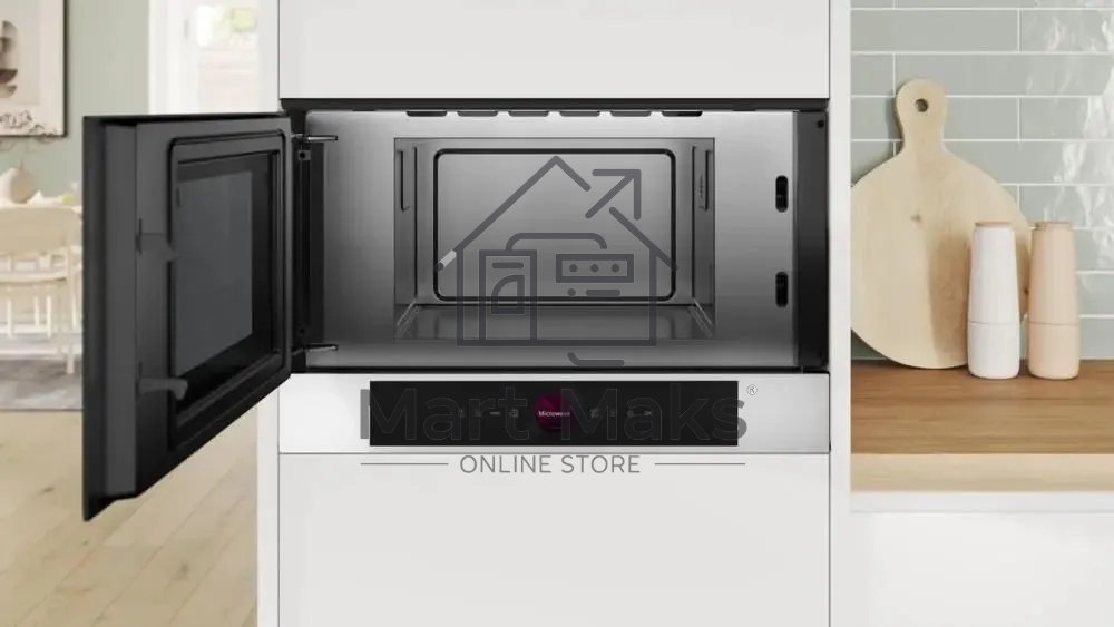 Микроволновая печь встраиваемая Bosch BFL7221W1 белый, 21 л, 900 Вт, переключатели - поворотный механизм/сенсор