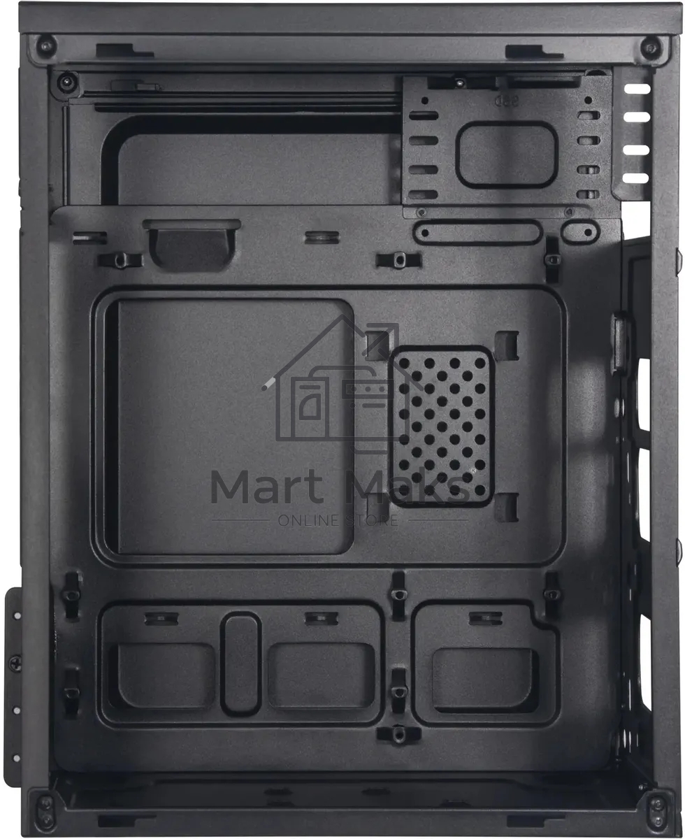 Компьютерный корпус KingPrice KPCC-MN211 черный без БП mATX 1x80mm 2x120mm 2xUSB2.0 audio
