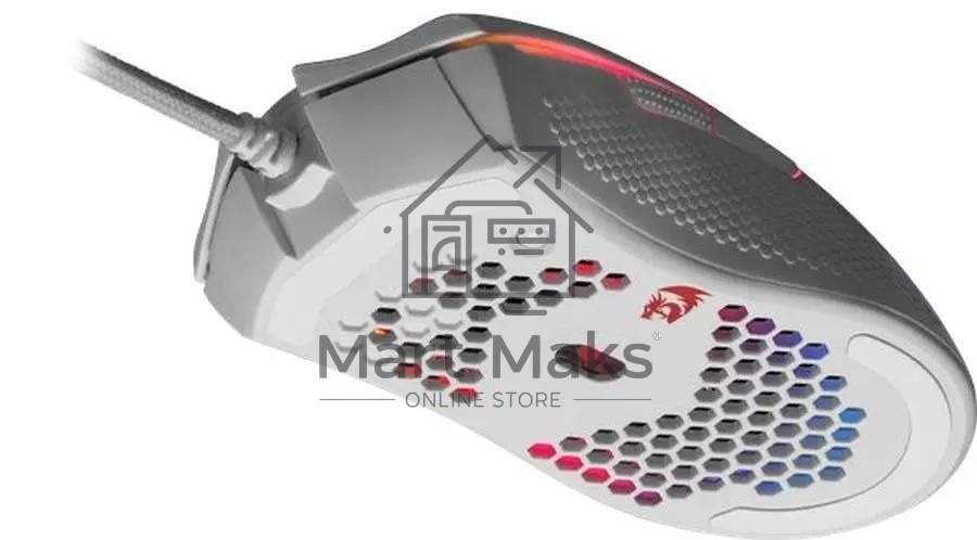 Мышь проводная Redragon Storm белый, 12400 dpi, USB, кнопки - 8