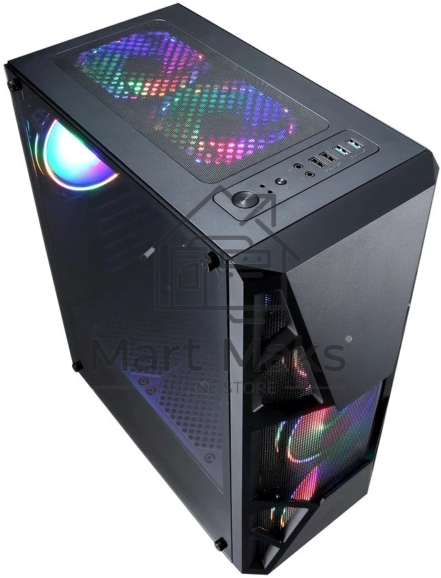 Компьютерный корпус Aerocool / Formula CL-3303B RGB черный без БП ATX 6x120mm 2xUSB2.0 1xUSB3.0 audio bott PSU