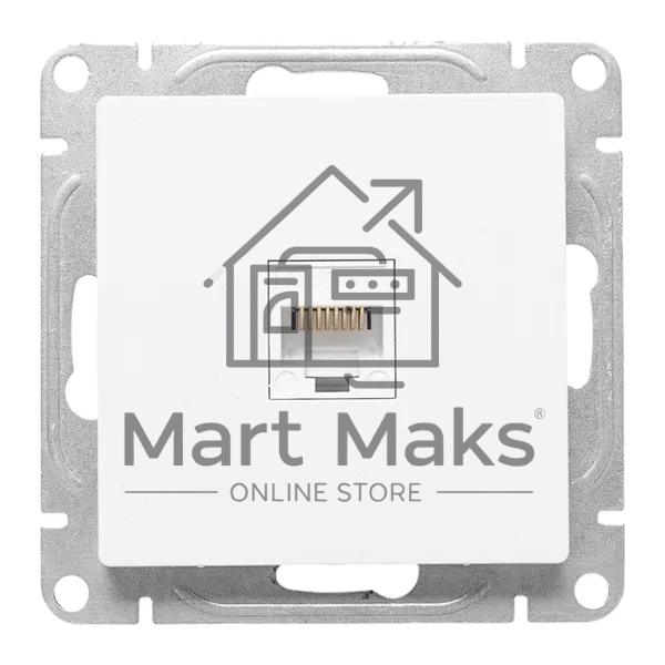 Механизм розетки RJ45 (cat5) EKF UP1-SOW-RJ45-5 белый Эпика