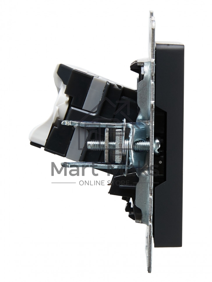 Розетка компьютерная IEK BRITE РК10-БрГ RJ45 кат.5E графит