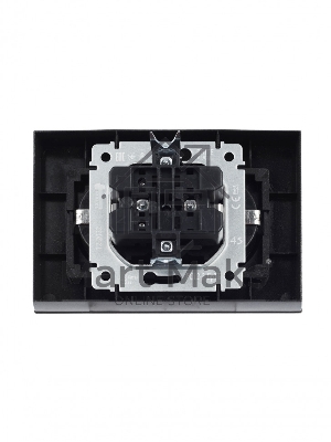 Розетка 2-местная IEK BRITE РС12-3-БрТБ с заземлением, без защитных шторок, 16А в сборе, темная бронза