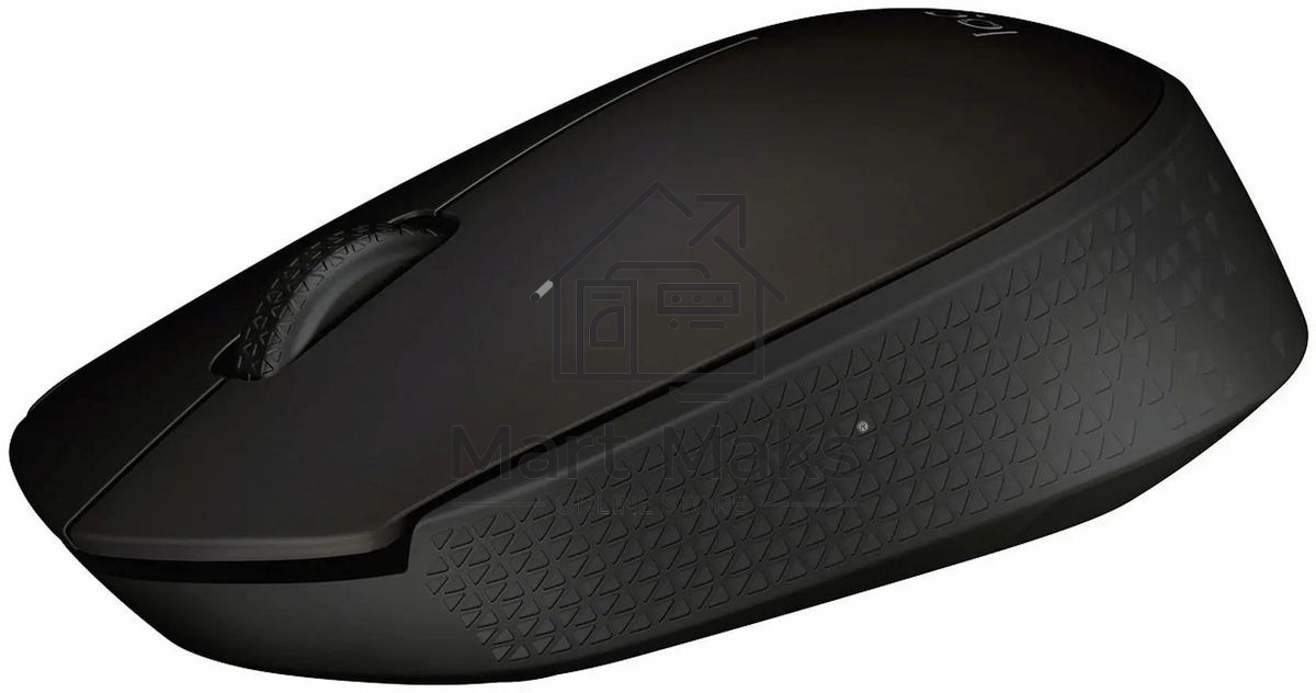 Мышь беспроводная Logitech B170 черный, 1000 dpi, радиоканал, USB, кнопки - 3