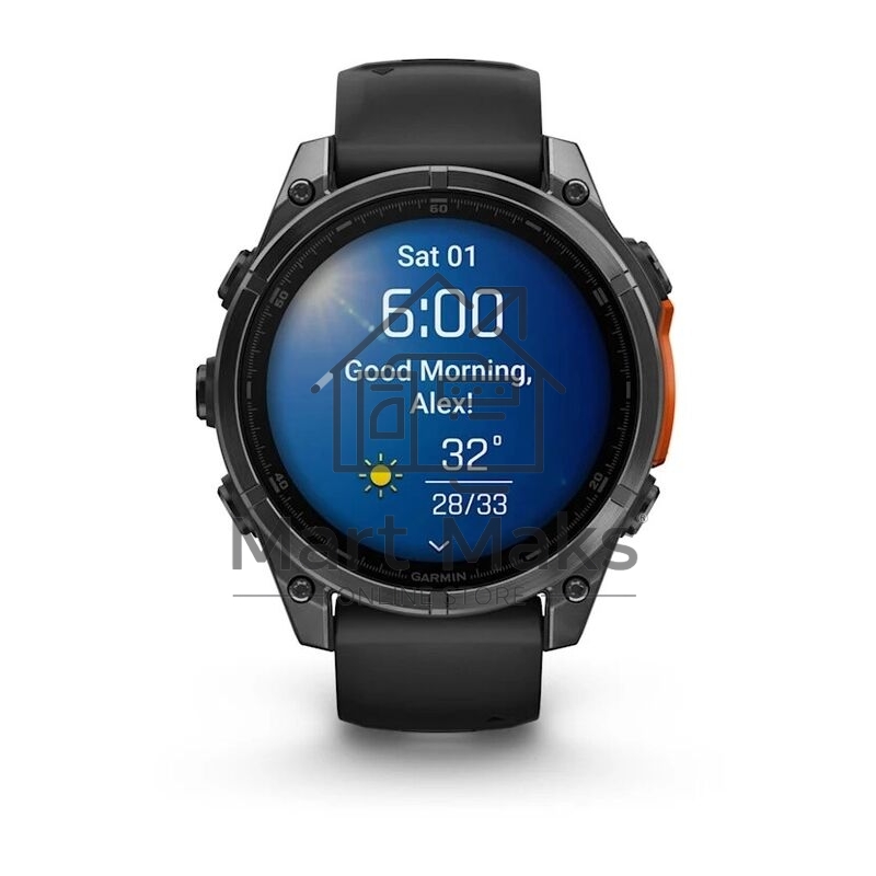 Смарт-часы Garmin Fenix 8 AMOLED серый, черный 47мм