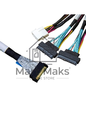 Кабель Amphenol RMC74-2464 Cable MCIO x8 74P (прямой Straight Type) -TO- 2* U.2 (SFF-8639), L:80cm (CMC239)