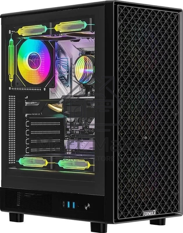 Компьютерный корпус Aerocool / Formula MANA DYNAMIC черный без БП ATX 6x120mm 2xUSB3.0 1xUSB3.1 audio bott PSU