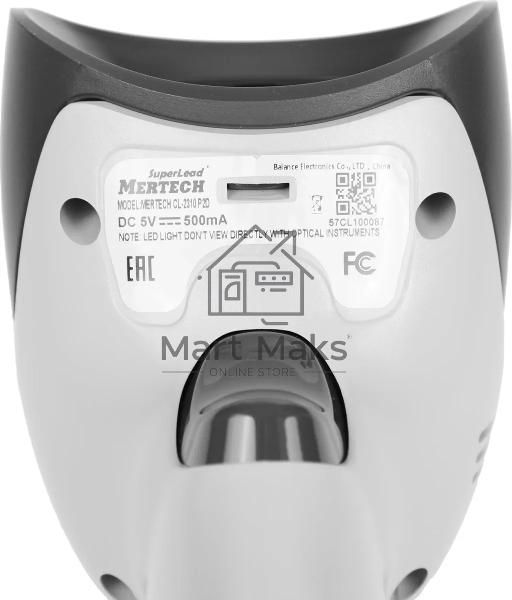 Сканер штрих-кода ручной Mertech CL-2310 BLE Dongle P2D (4560) 1D/2D имидж, беспроводной, 100 скан/сек, USB-HID; USB-COM - эмуляция; Bluetooth - BLE 5.0, белый