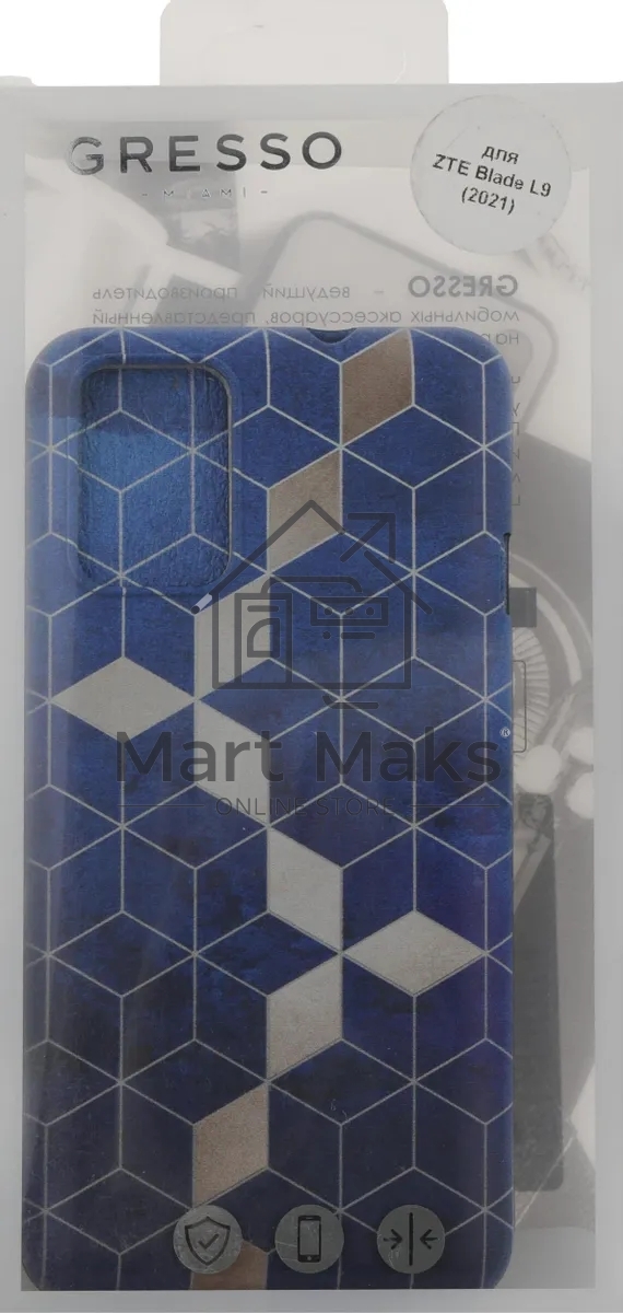 Чехол (клип-кейс) Gresso Meridian, для ZTE Blade L9, синий gr17aaae9050