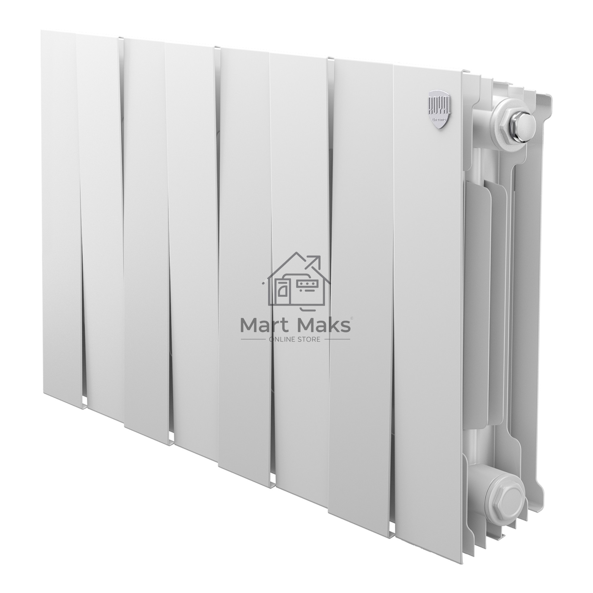 Радиатор биметаллический Royal Thermo PianoForte 300 белый - 8 секц.