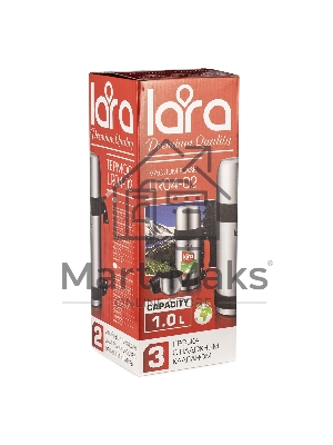 Термос LARA LR04-02 нержавеющая сталь 1 л