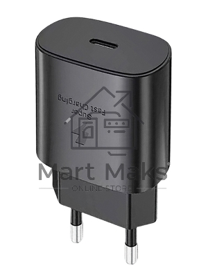 Сетевое зарядное устройство Qumo Energy light PD 25Вт, (модель 0102), порт: USB Type-C, черный