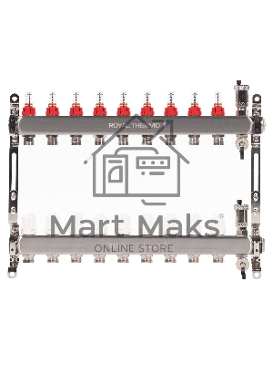 Коллектор Royal Thermo нерж. в сборе с расходомерами 1