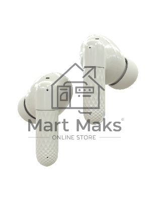 Наушники TWS More choice БВ37 белый/серый, внутриканальные, Bluetooth, сенсорное управление, до 4 ч