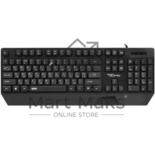 Игровая клавиатура Qumo Twins K68, с двумя накладками разного цвета, проводная, 104 клавиши, кнопка FN, встроенная радужная подсветка
