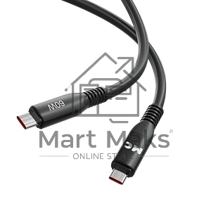 Дата-кабель MORE CHOICE (4620202554529) K83aa USB 3.0A PD 60W для Type-C Type-C - 1 м, черный