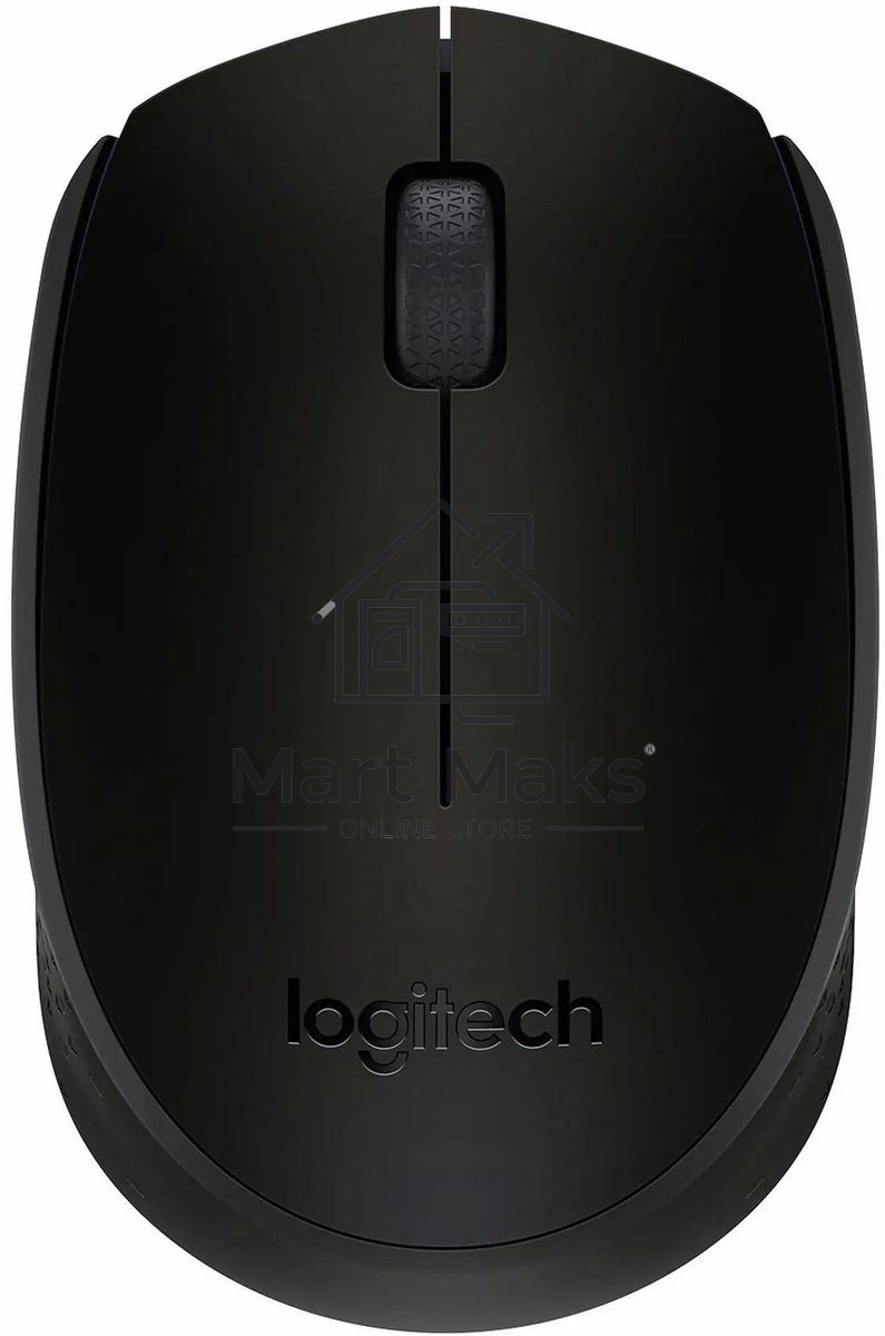 Мышь беспроводная Logitech B170 черный, 1000 dpi, радиоканал, USB, кнопки - 3