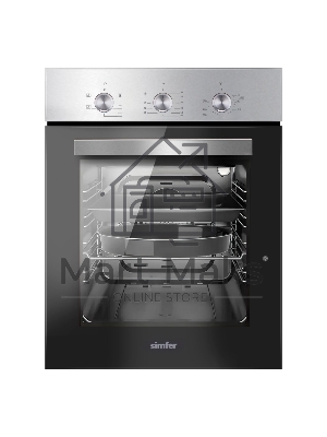 Электрический духовой шкаф Simfer B4EM16016, встраиваемый, нержавеющая сталь