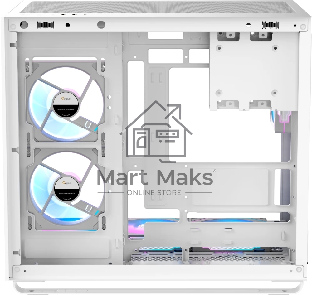 Компьютерный корпус Ocypus Iota C70 WH ARGb ATX / win / белый / 6 ARGb fans / no PSU / Tempered Glass