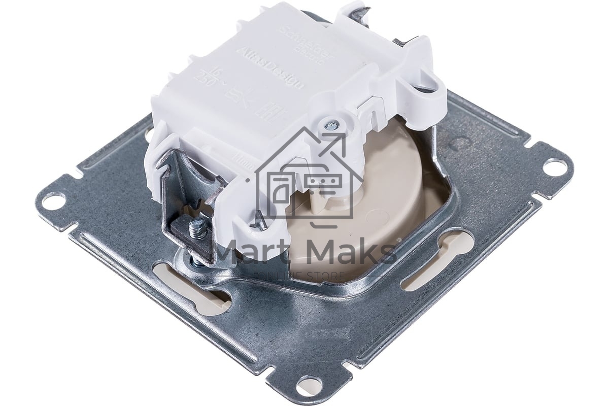 Механизм розетки 1-м СП AtlasDesign без заземл. 16А беж. SchE ATN000241
