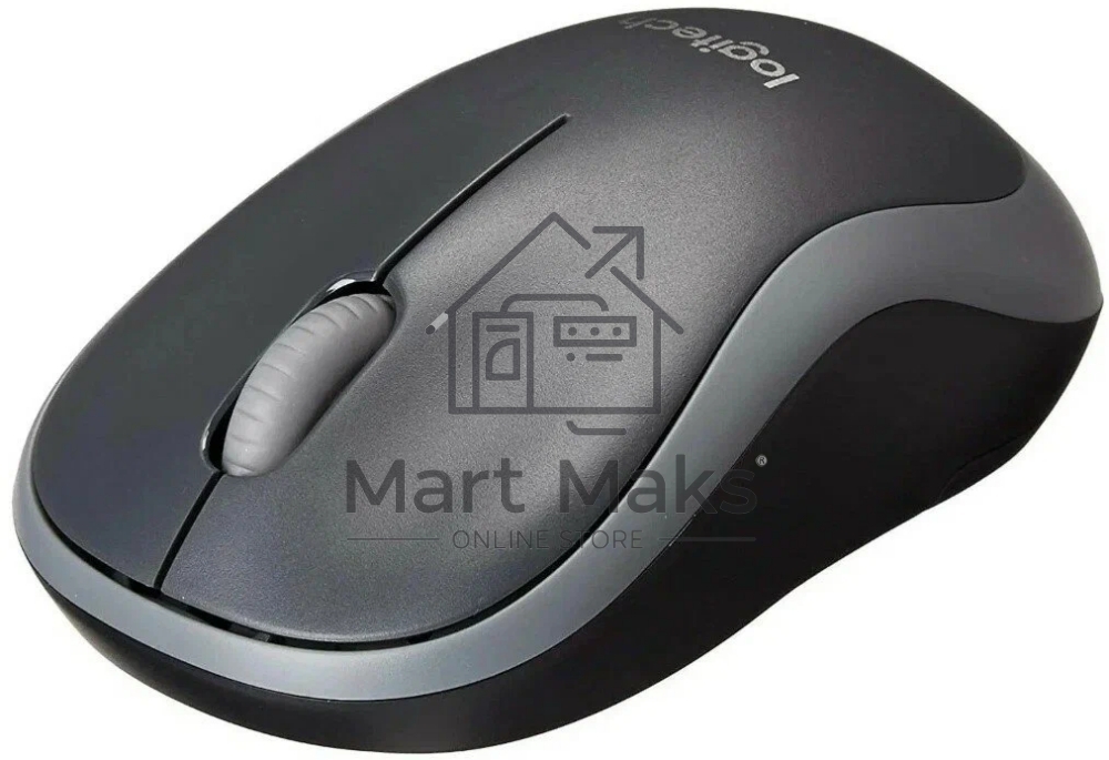 Мышь беспроводная Logitech M186 черный/серый, 1000 dpi, радиоканал, USB, кнопки - 3