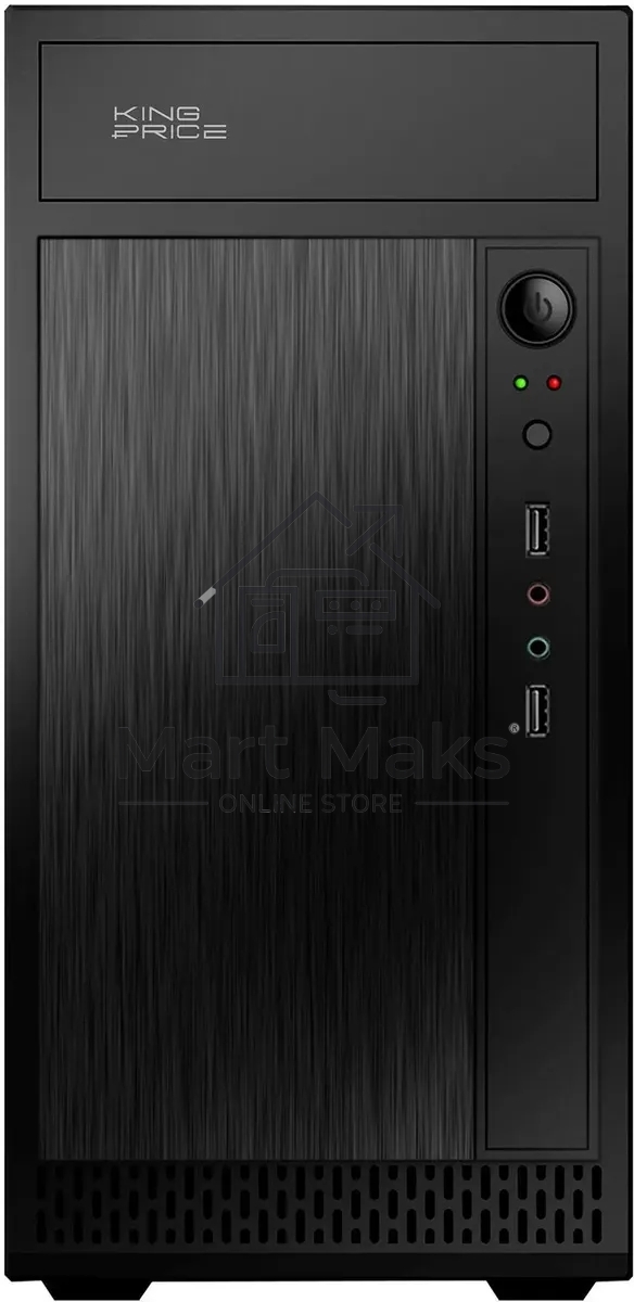 Компьютерный корпус KingPrice KPCC-MN211 черный без БП mATX 1x80mm 2x120mm 2xUSB2.0 audio