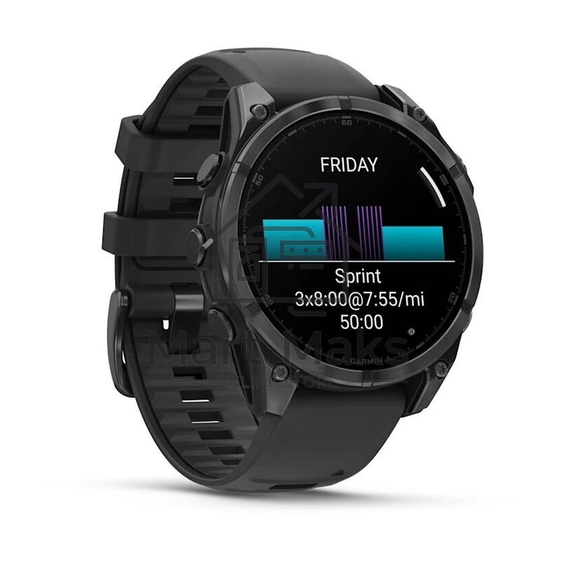 Смарт-часы Garmin Fenix 8 AMOLED серый, черный 47мм