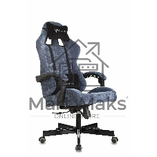 Кресло игровое Knight Terminator синий Light-27, крестов. металл