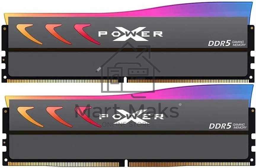 Оперативная память Silicon Power Xpower Storm, DDR5, 32GB (2x16 GB), 6000 MHz, CL30, DIMM, радиатор, RGB, серый