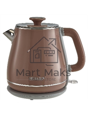 Чайник электрический Delta LUX DE-1019 (1,8 л, металл/пластик) коричневый