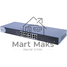 Коммутатор Hikvision DS-3E0516-E(C), 16×1 Гбит/с, неуправляемый